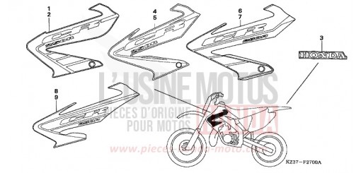 MARQUE (CR250R2-5) CR250R3 de 2003